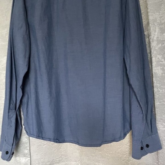 Goodfellow & Co Men's XXL Slim Fit  Long-sleeved Casual Button-Down Shirt - Blue - Picture 4 of 6